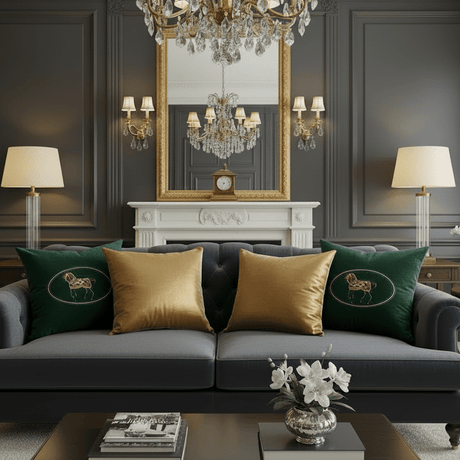 American Embroidered Horse Pillow Cover pillow covers - Palatium Lux