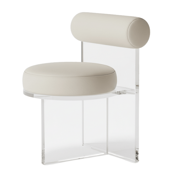 Aurora Mirage Stool - Ivory White - Palatium Lux