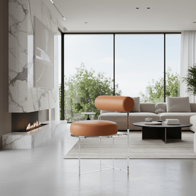 Aurora Mirage Stool - Orbit Orange - Palatium Lux