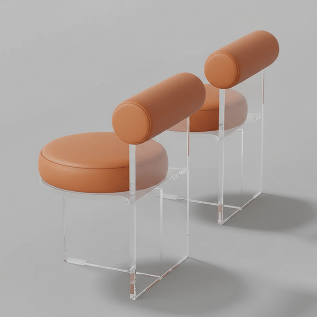 Aurora Mirage Stool - Orbit Orange - Palatium Lux