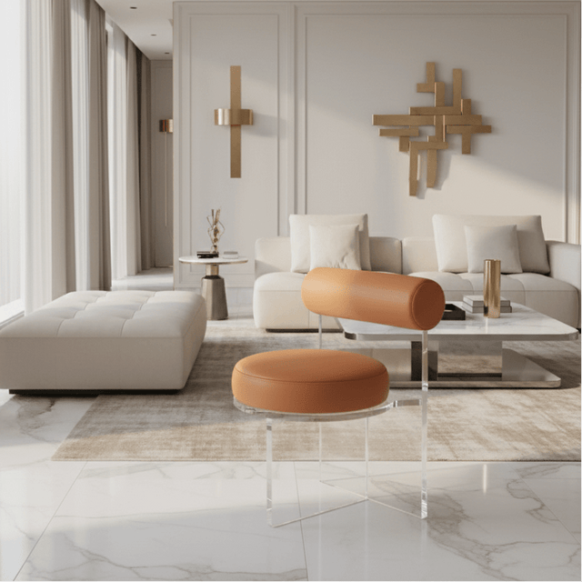 Aurora Mirage Stool - Orbit Orange - Palatium Lux