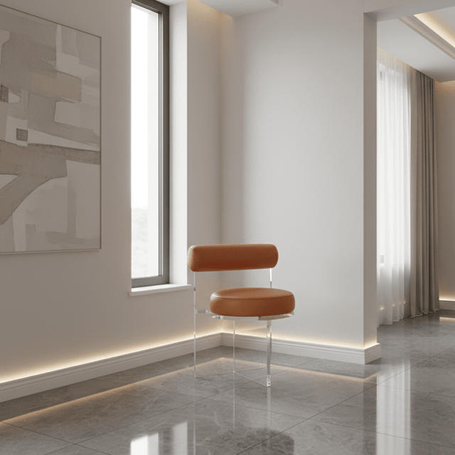 Aurora Mirage Stool - Orbit Orange - Palatium Lux