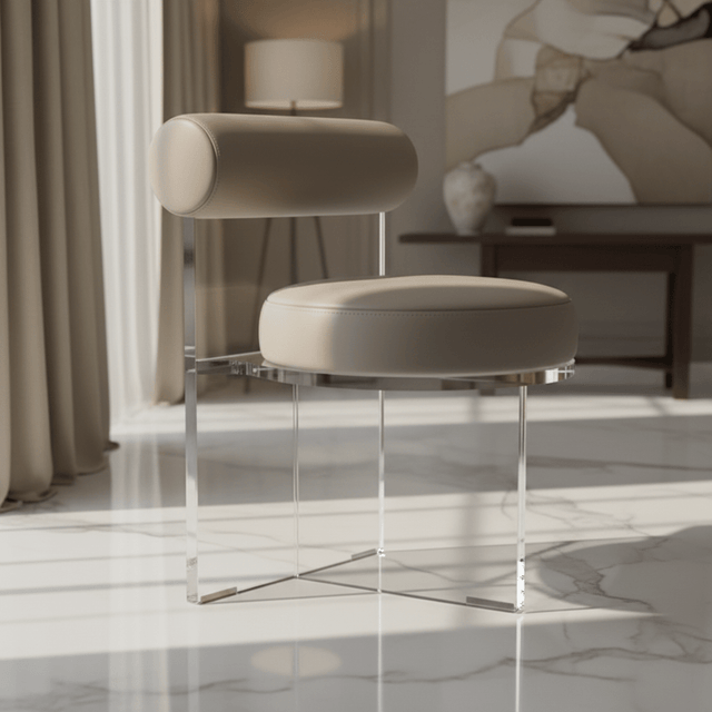 Aurora Mirage Stool - Whisper Gray - Palatium Lux