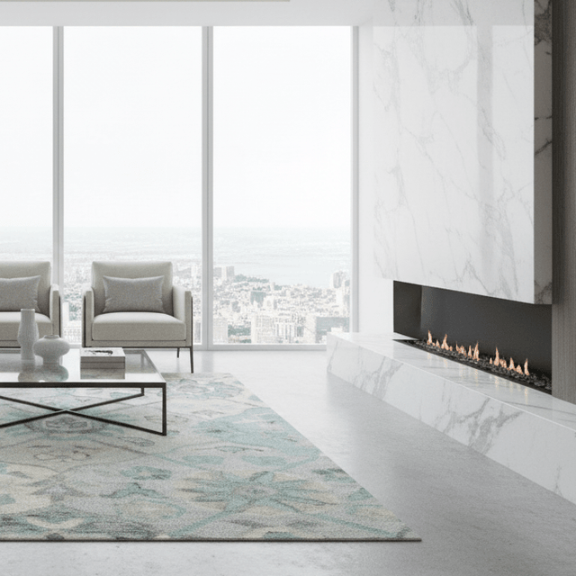 Azul Claro Hand Tufted Wool Rug - 5 x 8 Rugs - Palatium Lux