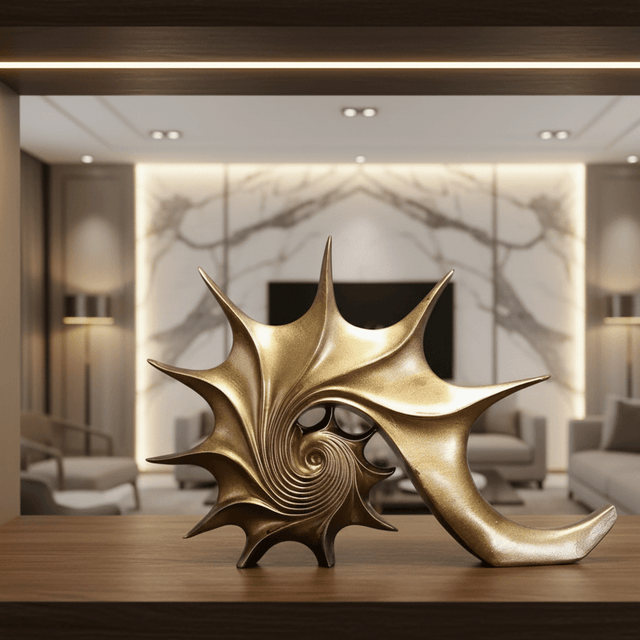 Azure Ocean Conch Decorative Statue statue - Palatium Lux