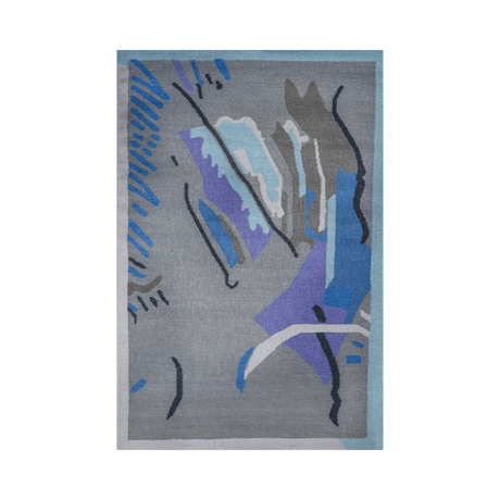 Azzurro Handwoven Wool Rug - 5 x 8 Rugs - Palatium Lux