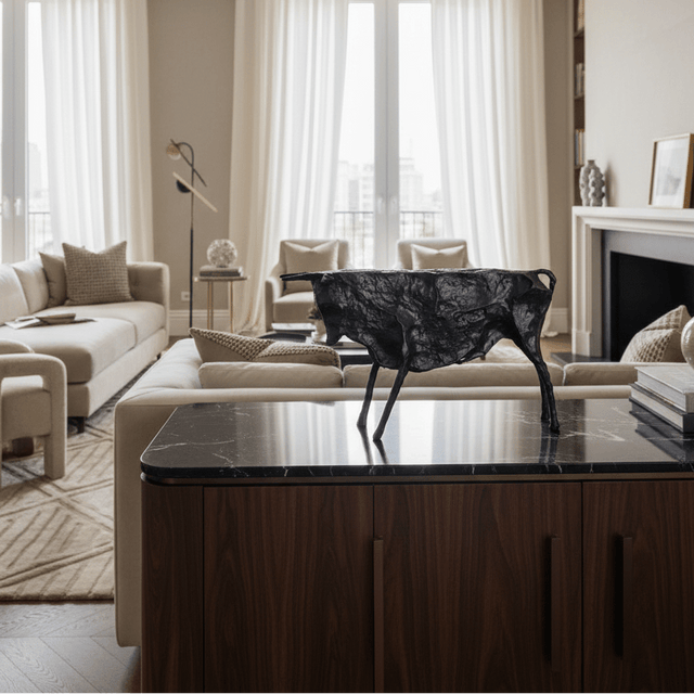 Black Taurus Statue statue - Palatium Lux