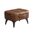Brown Luca Montero Faux Leather Stool - Palatium Lux