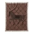 Brown Manor Horse Throw Blanket blanket - Palatium Lux