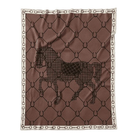 Brown Manor Horse Throw Blanket blanket - Palatium Lux
