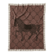 Brown Manor Horse Throw Blanket blanket - Palatium Lux