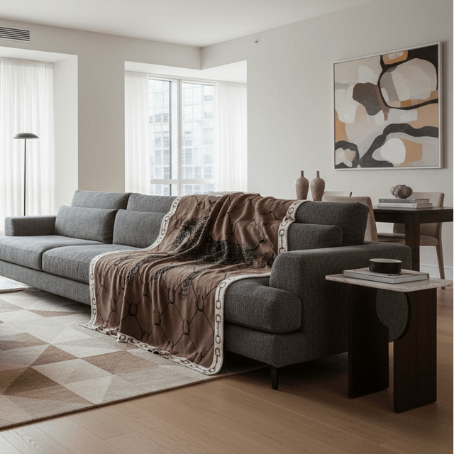 Brown Manor Horse Throw Blanket blanket - Palatium Lux