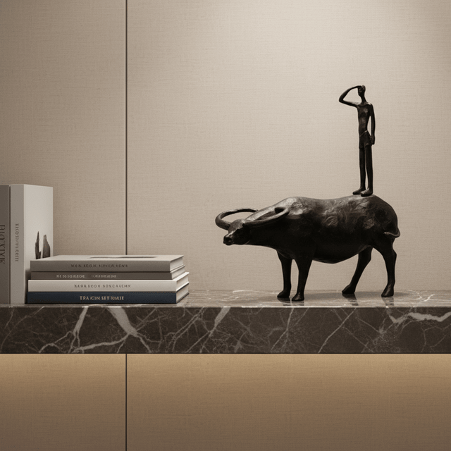 Buffalo Wanderer Resin Statue statue - Palatium Lux