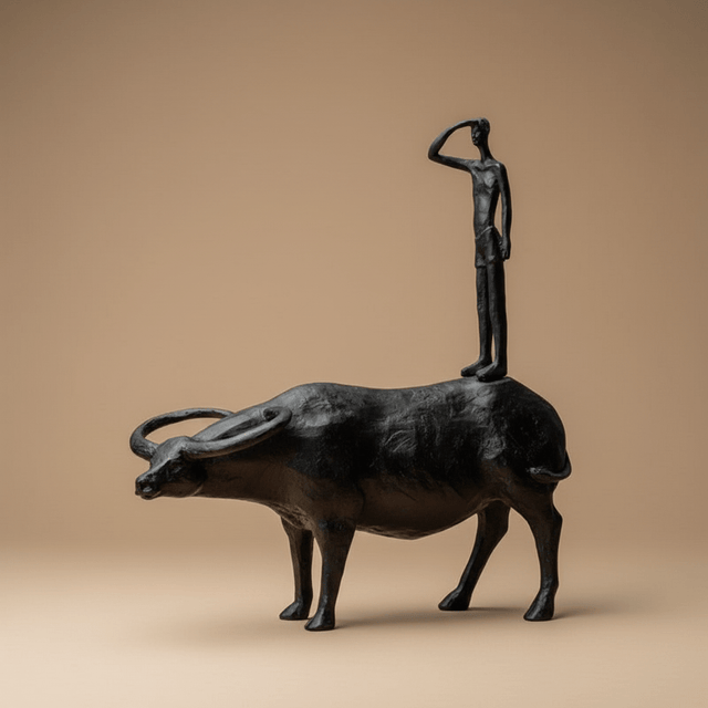 Buffalo Wanderer Resin Statue statue - Palatium Lux