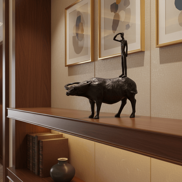 Buffalo Wanderer Resin Statue statue - Palatium Lux