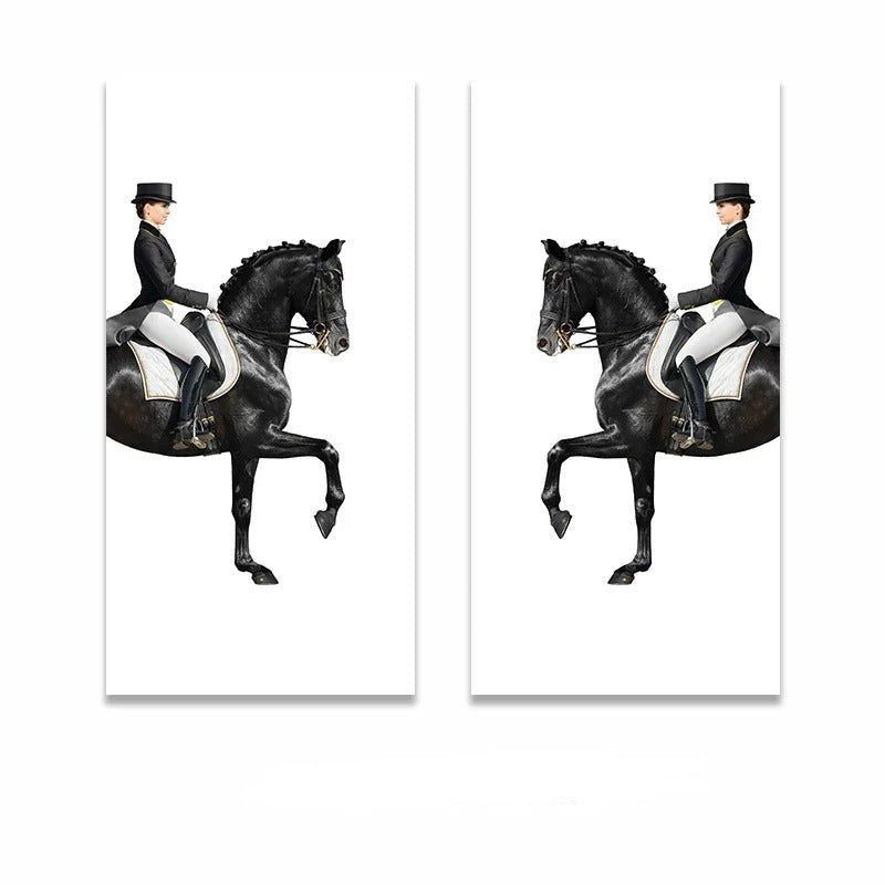 Lux Cavallo Canvas Pair White Canvas / 50x100cm No Frame canvas - Palatium Lux