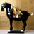 Dynasty Warrior Ceramic Horse Black statue - Palatium Lux