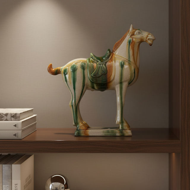 Dynasty Warrior Ceramic Horse Statue