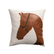 Chloe Leather-Buckled Horse pillow covers - Palatium Lux