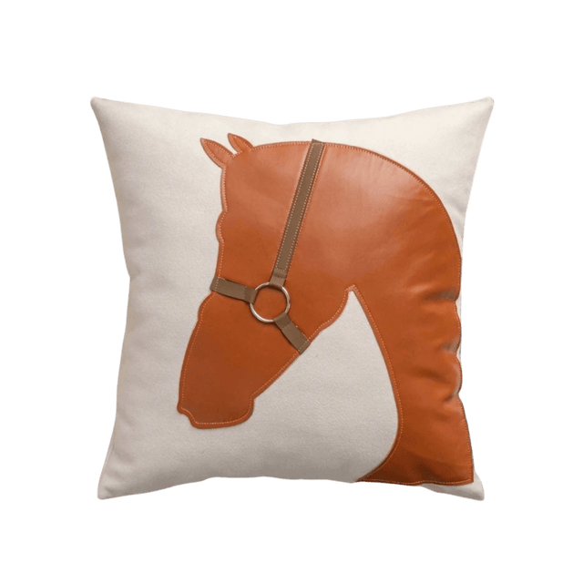 Chloe Leather - Buckled Horse pillow covers - Palatium Lux