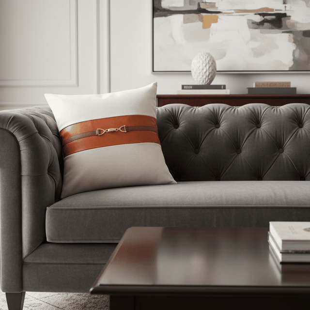 Chloe Leather - Buckled Horse pillow covers - Palatium Lux