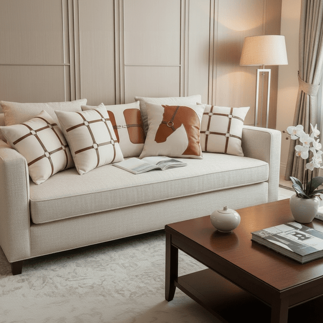 Chloe Leather - Buckled Horse pillow covers - Palatium Lux