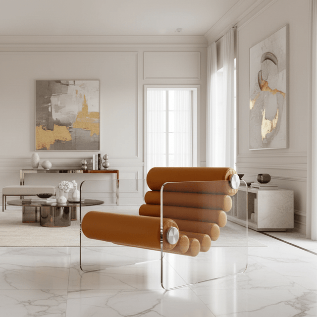 Cloud Nine Accent Chair - Orange - Palatium Lux