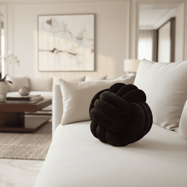 Cozy Knot Ball Pillow Pillow Cover - Palatium Lux