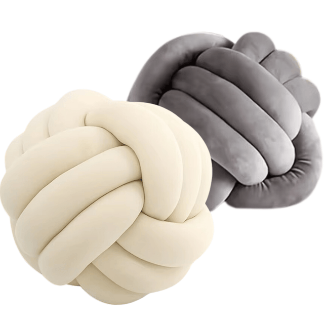 Cozy Knot Ball Pillow Pillow Cover - Palatium Lux