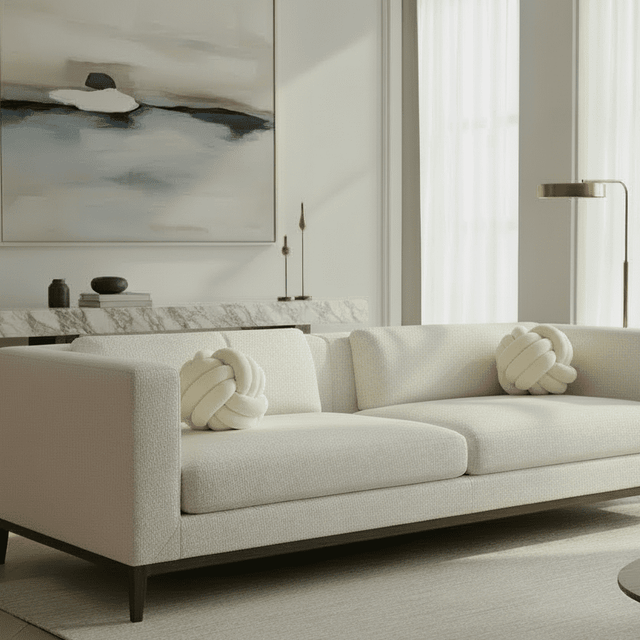 Cozy Knot Ball Pillow Pillow Cover - Palatium Lux