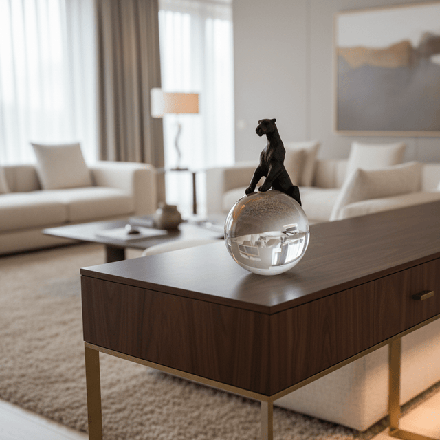 Crystal Oracle Panther Statue statue - Palatium Lux