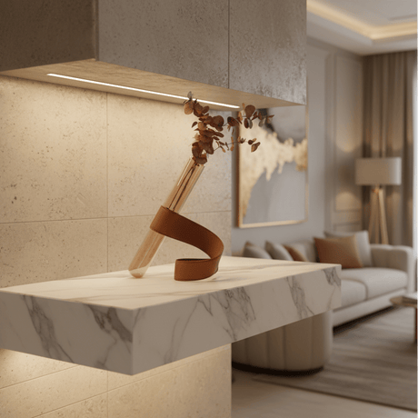 Daring Leather Wrapped Vase vases - Palatium Lux