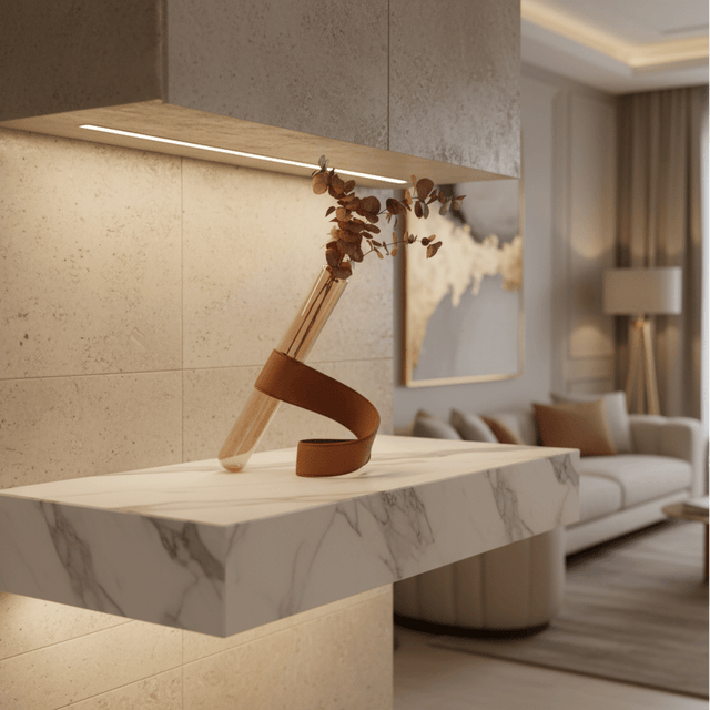 Daring Leather Wrapped Vase vases - Palatium Lux