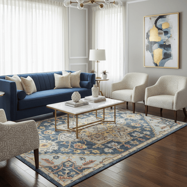 Darya Hand Tufted Wool Rug - 5 x 8 Rugs - Palatium Lux