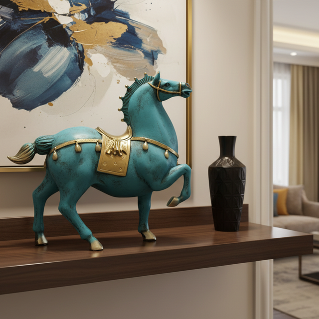Estatua de resina del caballo Dengshui
