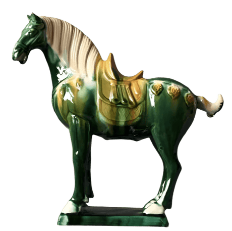 Dynasty Warrior Ceramic Horse statue - Palatium Lux