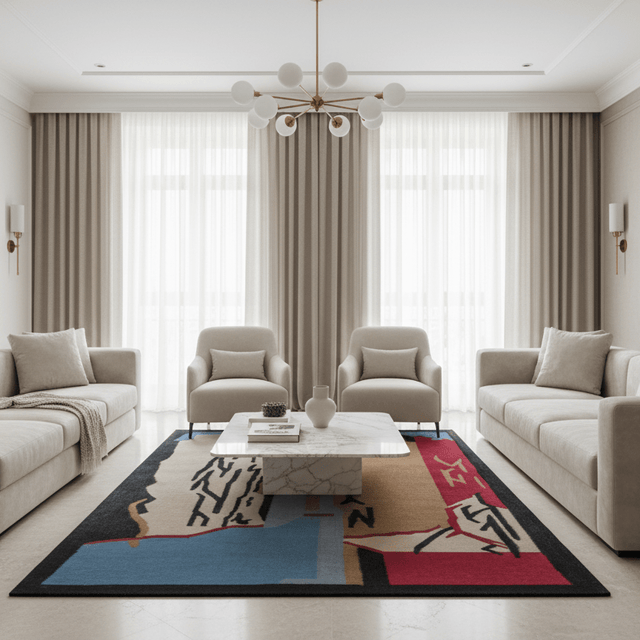 Echelon Handwoven Wool Rug - 5 x 8 Rugs - Palatium Lux