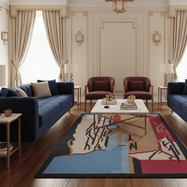 Echelon Handwoven Wool Rug - 5 x 8 Rugs - Palatium Lux