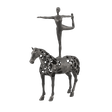 Equestrian Dancer Metal Statue statue - Palatium Lux