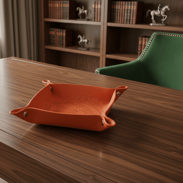 Equestrian Leather Tray Organizer tray - Palatium Lux