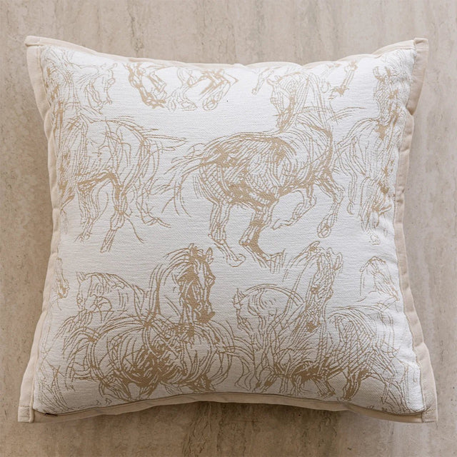 Equestrian Sketch Pillow Cover Pillow Cover - Palatium Lux