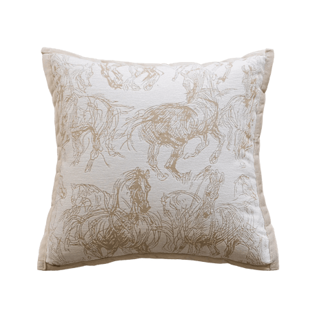 Equestrian Sketch Pillow Cover Pillow Cover - Palatium Lux