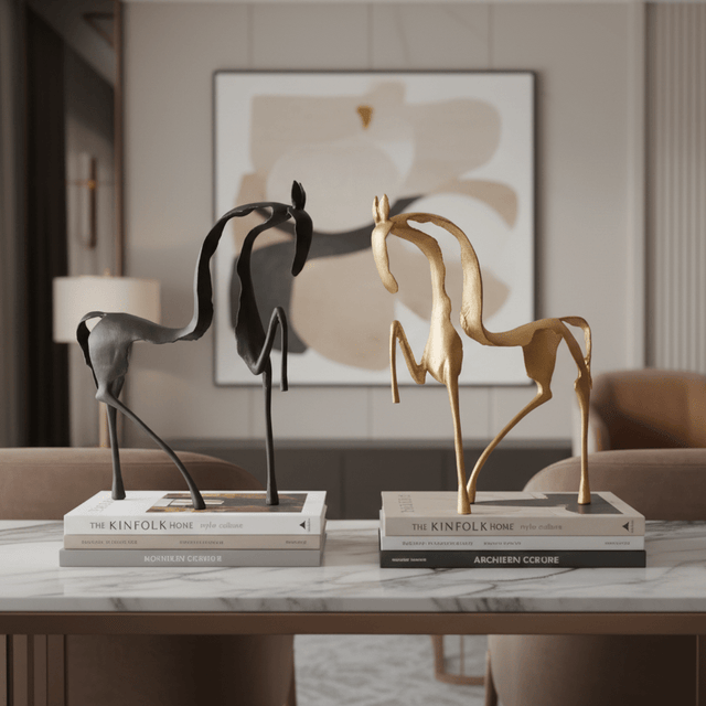 Equus Abstracta Metal Statue statue - Palatium Lux