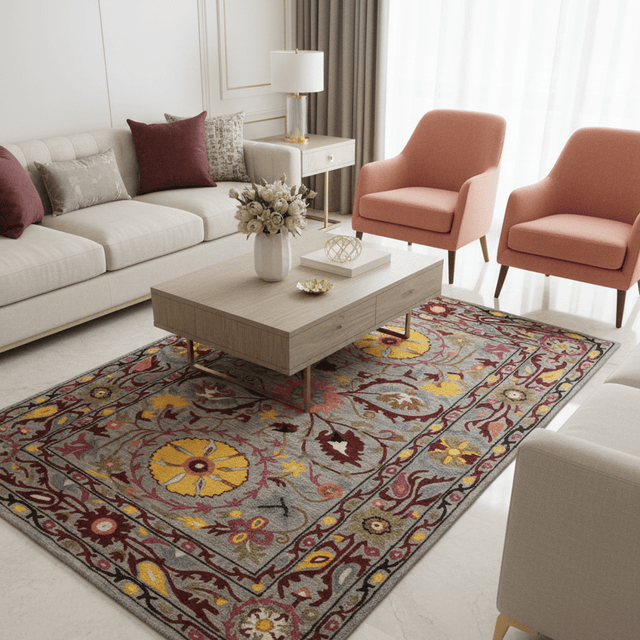 Evermere Hand Tufted Wool Rug Rugs - Palatium Lux