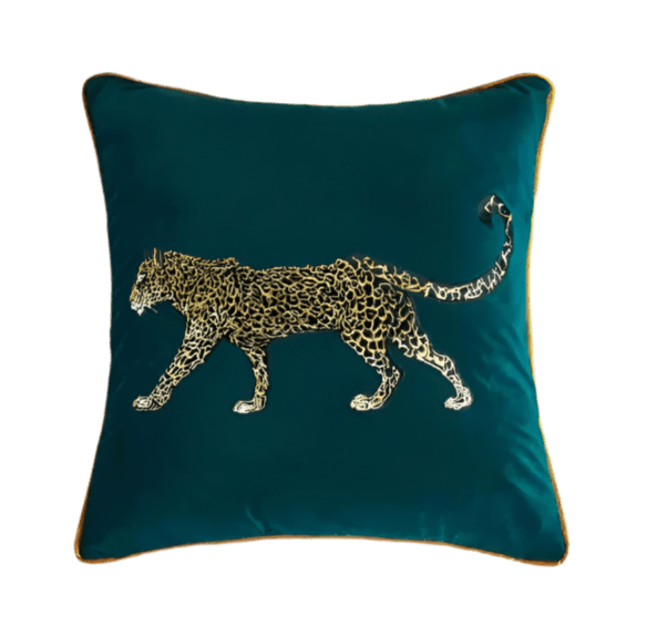 Feline Majesty Embroidered Pillow Cover Pillow Cover - Palatium Lux