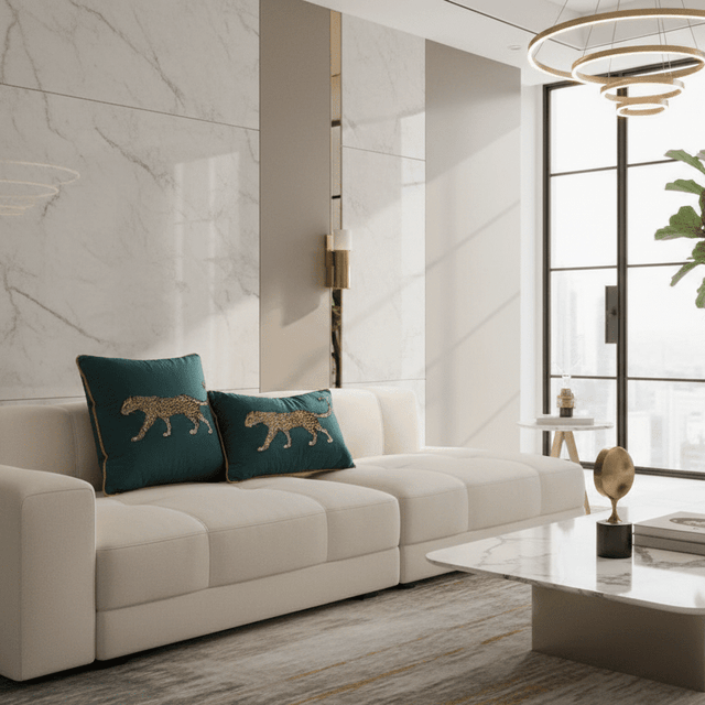 Feline Majesty Embroidered Pillow Cover Pillow Cover - Palatium Lux