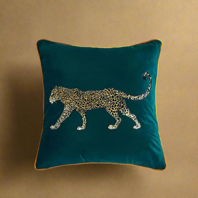 Feline Majesty Embroidered Pillow Cover Pillow Cover - Palatium Lux