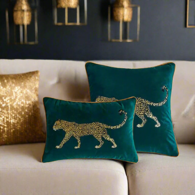 Feline Majesty Embroidered Pillow Cover Pillow Cover - Palatium Lux