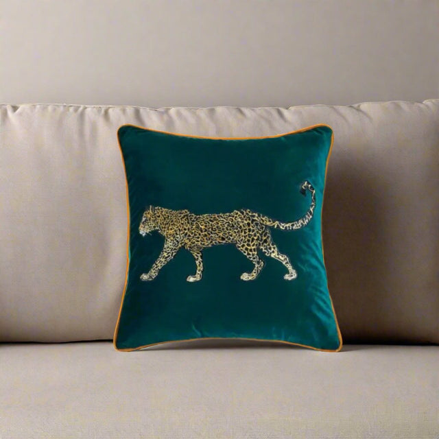 Feline Majesty Embroidered Pillow Cover Pillow Cover - Palatium Lux