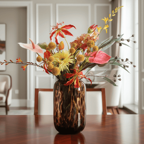 Florentine Amber Glass Vase Vase - Palatium Lux